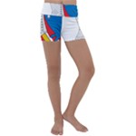 Flag Map of Valencia Kids  Lightweight Velour Yoga Shorts