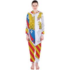 Flag Map Of Valencia Hooded Jumpsuit (ladies)  by abbeyz71