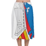 Community of Valencia Coat of Arms Velvet Flared Midi Skirt
