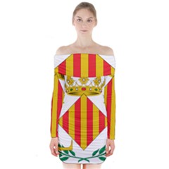 City Of Valencia Coat Of Arms Long Sleeve Off Shoulder Dress by abbeyz71