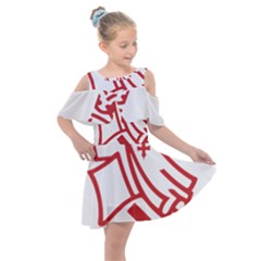 Logo Of Community Of Valencia Kids  Shoulder Cutout Chiffon Dress by abbeyz71