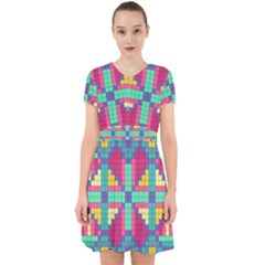 Checkerboard Squares Abstract Adorable In Chiffon Dress by Pakrebo