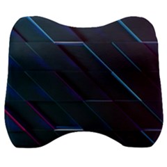 Glass Scifi Violet Ultraviolet Velour Head Support Cushion by Pakrebo