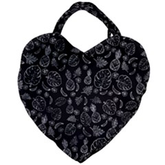 Tropical Pattern Giant Heart Shaped Tote by Valentinaart