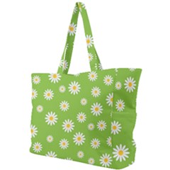 Daisy Flowers Floral Wallpaper Simple Shoulder Bag by Pakrebo