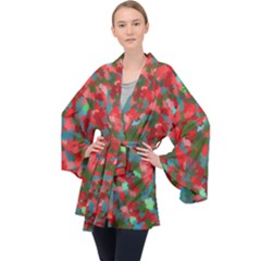 Redness Velvet Kimono Robe by artifiart
