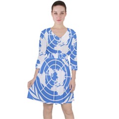 Square Flag Of United Nations Ruffle Dress by abbeyz71