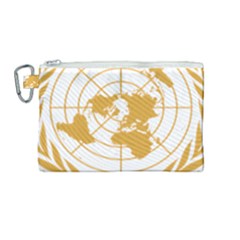 Emblem Of United Nations Canvas Cosmetic Bag (medium) by abbeyz71