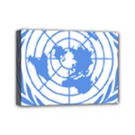 Blue Emblem of United Nations Mini Canvas 7  x 5  (Stretched)