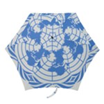 Blue Emblem of United Nations Mini Folding Umbrellas