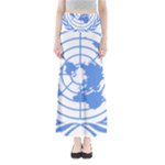 Blue Emblem of United Nations Full Length Maxi Skirt