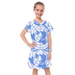 Blue Emblem of United Nations Kids  Drop Waist Dress