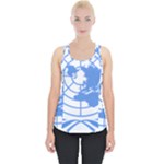 Blue Emblem of United Nations Piece Up Tank Top