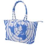 Blue Emblem of United Nations Canvas Shoulder Bag
