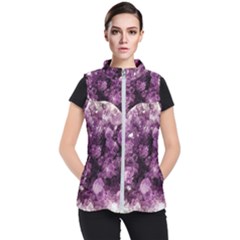 Amethyst Purple Violet Geode Slice Women s Puffer Vest by genx