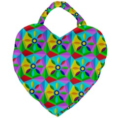 Star Texture Template Design Giant Heart Shaped Tote by Pakrebo