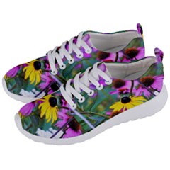Yellow Flowers In The Purple Coneflower Garden Men s Lightweight Sports Shoes by myrubiogarden