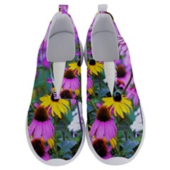 Yellow Flowers In The Purple Coneflower Garden No Lace Lightweight Shoes by myrubiogarden