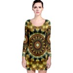 Pattern Abstract Background Art Long Sleeve Bodycon Dress