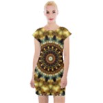 Pattern Abstract Background Art Cap Sleeve Bodycon Dress