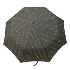 No Step On Snek Pattern Charcoal Dark Gray Background Meme Folding Umbrella by snek