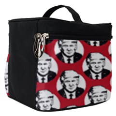 Trump Retro Face Pattern Maga Red Us Patriot Make Up Travel Bag (small) by snek