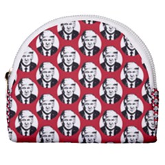 Trump Retro Face Pattern Maga Red Us Patriot Horseshoe Style Canvas Pouch by snek