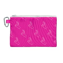 A-ok Perfect Handsign Maga Pro-trump Patriot On Pink Background Canvas Cosmetic Bag (large) by snek