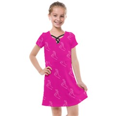 A-ok Perfect Handsign Maga Pro-trump Patriot On Pink Background Kids  Cross Web Dress by snek