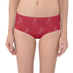 A-ok Perfect Handsign Maga Pro-trump Patriot On Maga Red Background Mid-waist Bikini Bottoms by snek