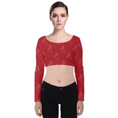 A-ok Perfect Handsign Maga Pro-trump Patriot On Maga Red Background Velvet Long Sleeve Crop Top by snek