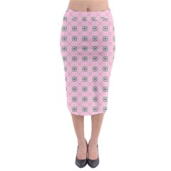 Kekistan Logo Pattern On Pink Background Midi Pencil Skirt by snek