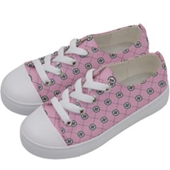 Kekistan Logo Pattern On Pink Background Kids  Low Top Canvas Sneakers by snek