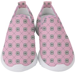 Kekistan Logo Pattern On Pink Background Kids  Slip On Sneakers by snek