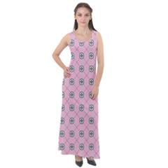 Kekistan Logo Pattern On Pink Background Sleeveless Velour Maxi Dress by snek