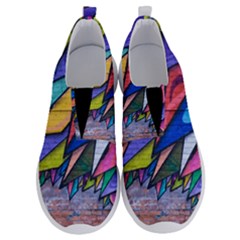 Urban Colorful Graffiti Brick Wall Industrial Scale Abstract Pattern No Lace Lightweight Shoes by genx