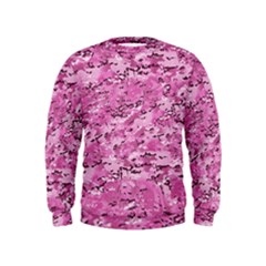 Pink Camouflage Army Military Girl Kids  Sweatshirt by snek