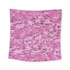 Pink Camouflage Army Military Girl Square Tapestry (small) by snek