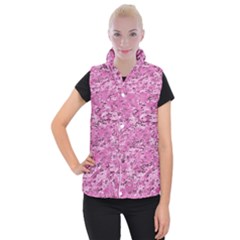 Pink Camouflage Army Military Girl Women s Button Up Vest by snek