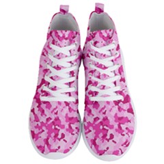 Standard Pink Camouflage Army Military Girl Funny Pattern Men s Lightweight High Top Sneakers by snek