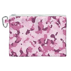 Standard Violet Pink Camouflage Army Military Girl Canvas Cosmetic Bag (xl) by snek