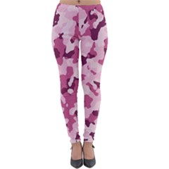 Standard Violet Pink Camouflage Army Military Girl Lightweight Velour Leggings by snek