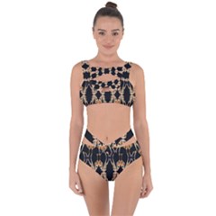 Kaleidoscope Symmetry Pattern Girls Bandaged Up Bikini Set  by Pakrebo