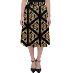 Pattern Stained Glass Triangles Classic Midi Skirt by Pakrebo