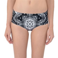 Mandala Calming Coloring Page Mid-waist Bikini Bottoms by Pakrebo