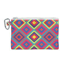 Native American Pattern Canvas Cosmetic Bag (medium) by Valentinaart