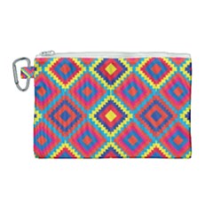 Native American Pattern Canvas Cosmetic Bag (large) by Valentinaart