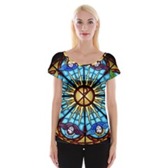 Church Window Stained Glass Church Cap Sleeve Top by Pakrebo