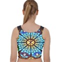 Church Window Stained Glass Church Velvet Racer Back Crop Top View2