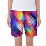 Abstract Background Colorful Women s Basketball Shorts